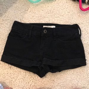 Black Abercrombie kids short shorts